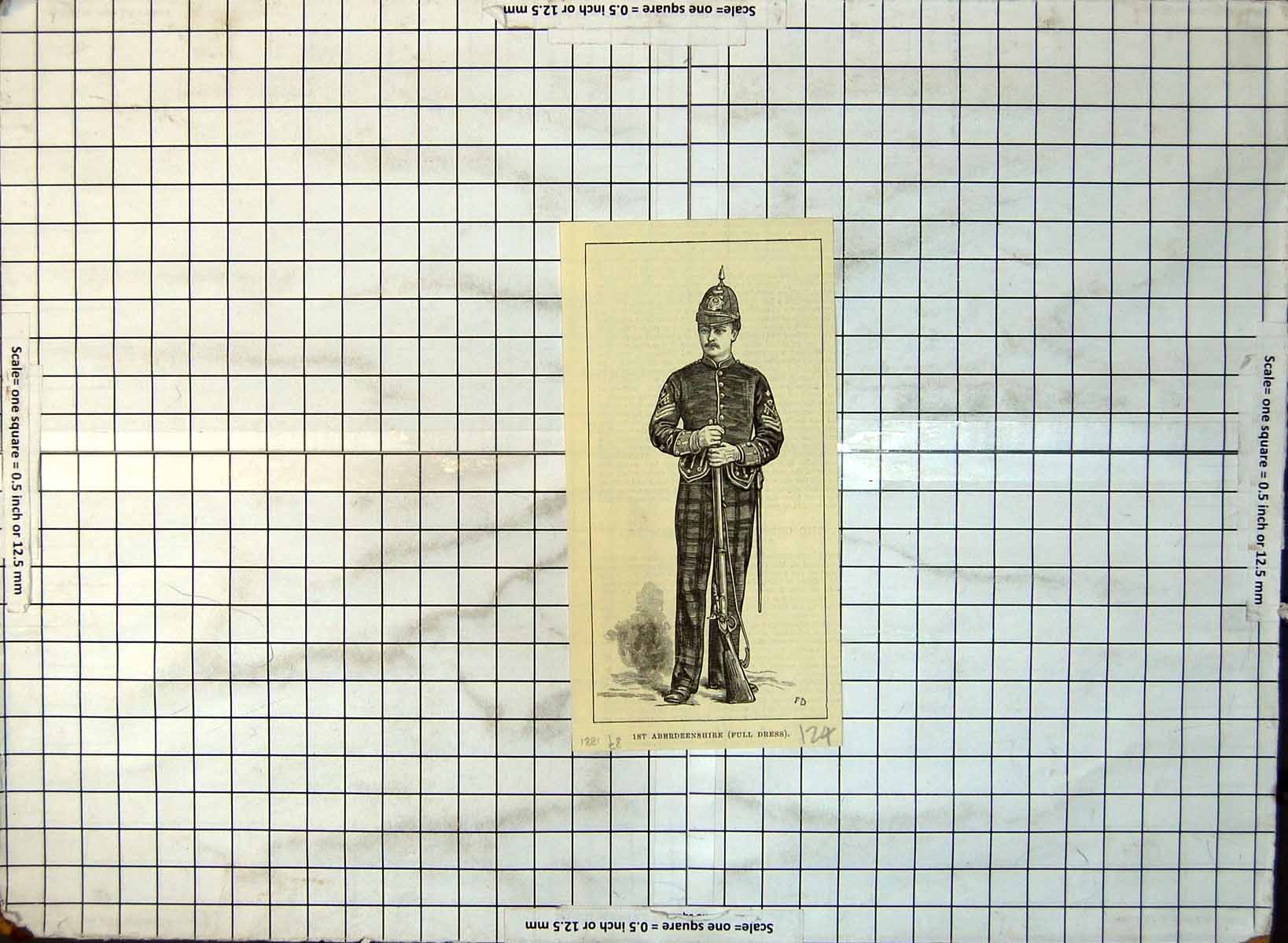 Old First Aberdeenshire Regiment Full Dress Tartan Trousers 1881 124G Victorian