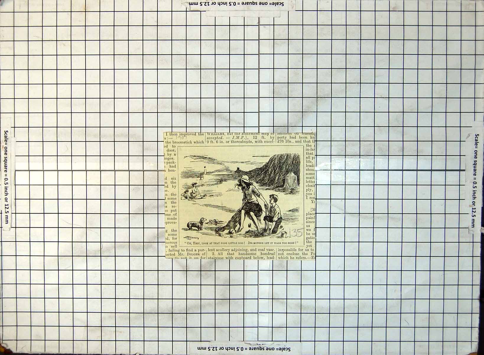 Old Dachsund Beach Mother Child Comments Let It Walk Too Soon 1907 135G 20th