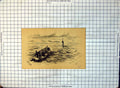 Old Sailors Rowing Towards Stone Sea Marker To Rescue Man Atop 1884 139G 19th