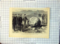 Old Stone Inscribed Memorial King Denmark'S Visit Iceland C1870'S 152G Victorian
