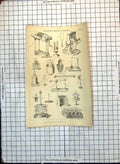 Antique Print Electricity Electro-Magnetism Drawings Apparatus Figures 153G