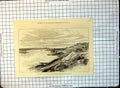 Old Print Fortress Belgrade Confluence Danube Salve Boats Horses 1876 157G 19th