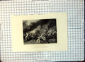 Old Print Battle La Hogue Men Overboard Being Rescued Lifeboats 1867 187G 19th