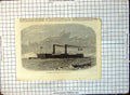 Old Brazilian River Gun-Boat Colombo Two Funnels Gun Firing 1866 191G Victorian