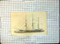 Old Ship Illustrating Terms Applied To Hull Spars Standard Rigging 192G 20th