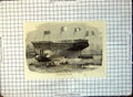 Antique Print Launch Torino Blackwall Tug Ropes Rowing Boats Onlookers 210G