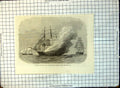 Old Print Burning Omar Pacha Australian Ship Homeward Bound 1869 Sea 214G 19th