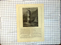 Antique Print Rothersand Lighthouse Built On Sand Yachts Some Text 1904 221G