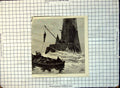 Old Print Relieving Watchers Wolf Lighthouse Winched On By Rope 1892 227G 19th