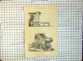Old Print Moncrieff Gun Carriage Positions Firing Loading Artillery C1890'S 259G