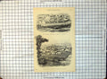 Old Print General Appearance Ancient Fortress Bastioned Horse C1890'S 263G 19th