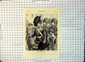 Antique Print Highland Brigade March Kilted Sier Bearskin Pipers 1897 268G 19th