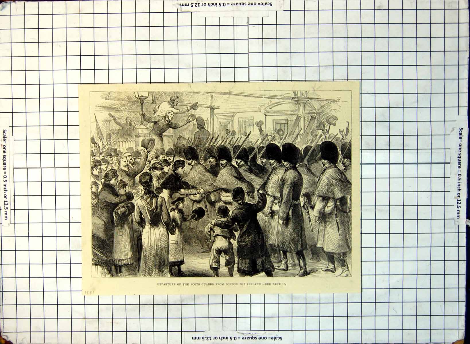 Old Departure Scots Guards From London For Ireland Families 1881 285G Victorian