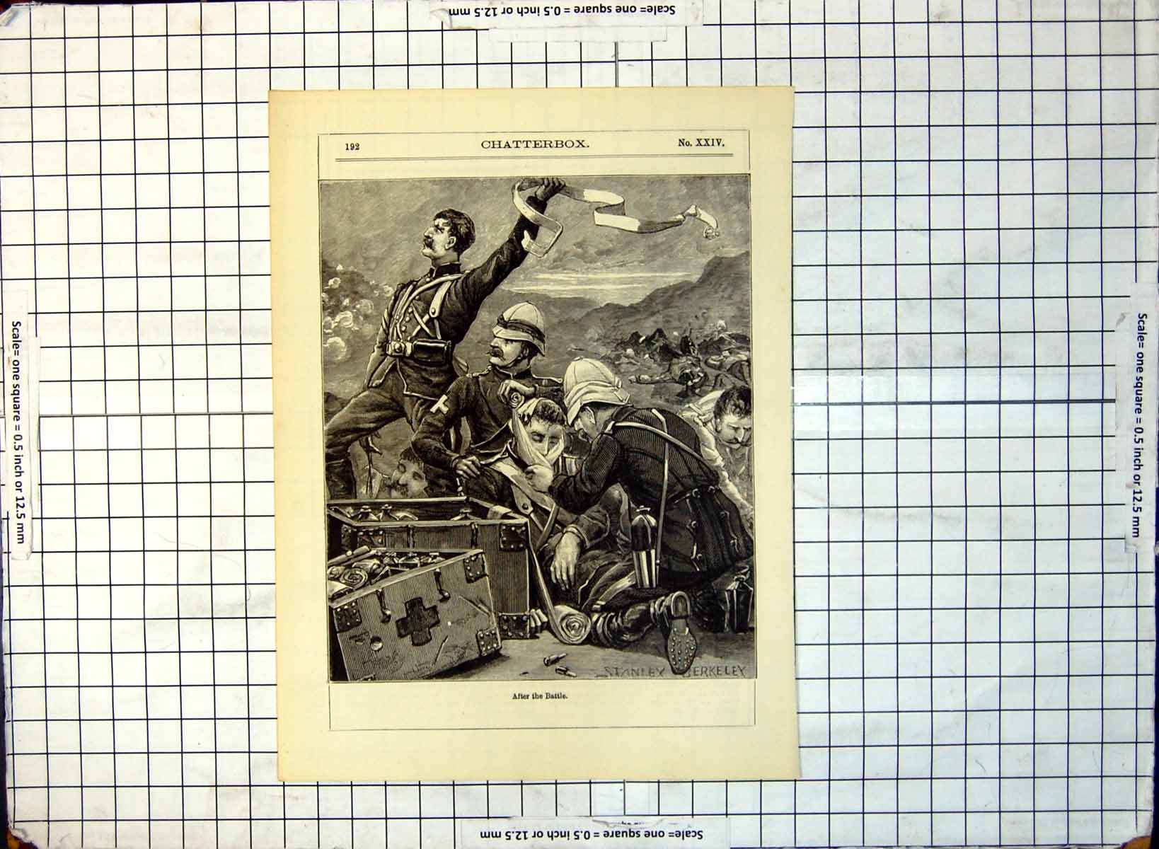 Old After The Battle First Aid Drawn Stanley Berkeley Bandaging 1899 297G 19th