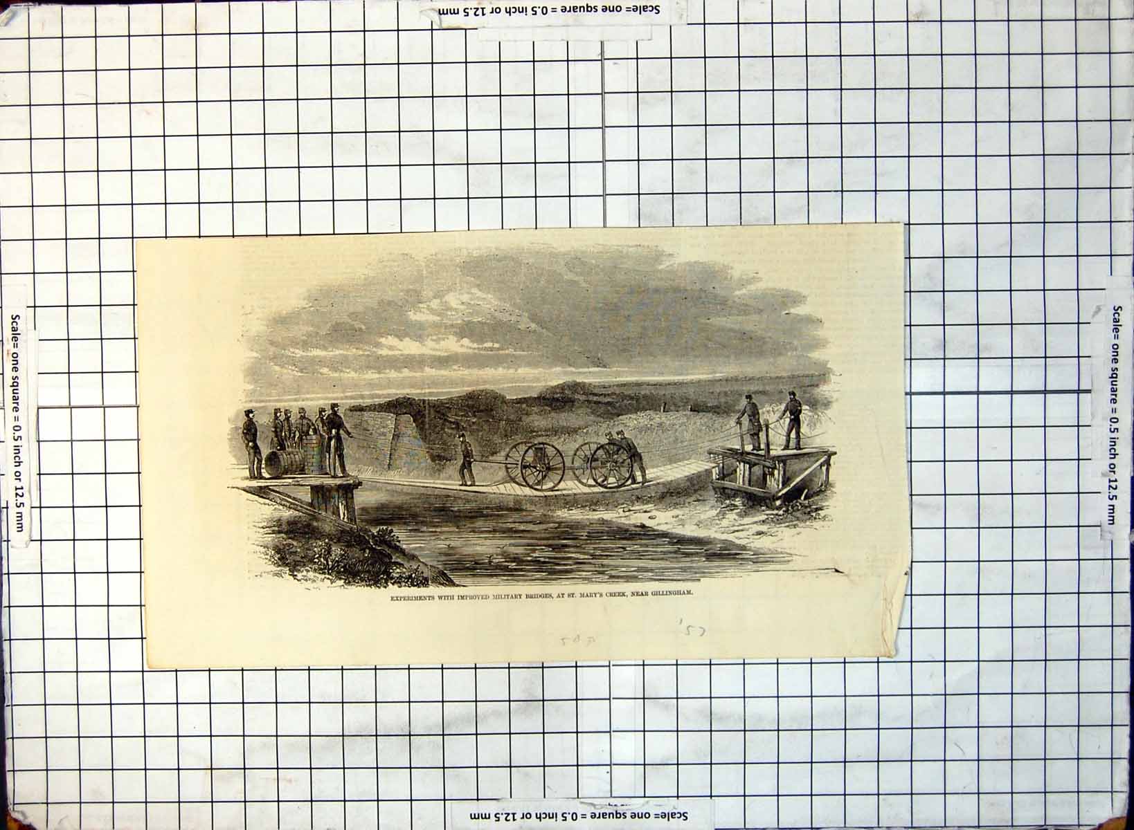 Old Experiments Military Bridges St. Mary'S Creek Gillingham 1857 298G Victorian