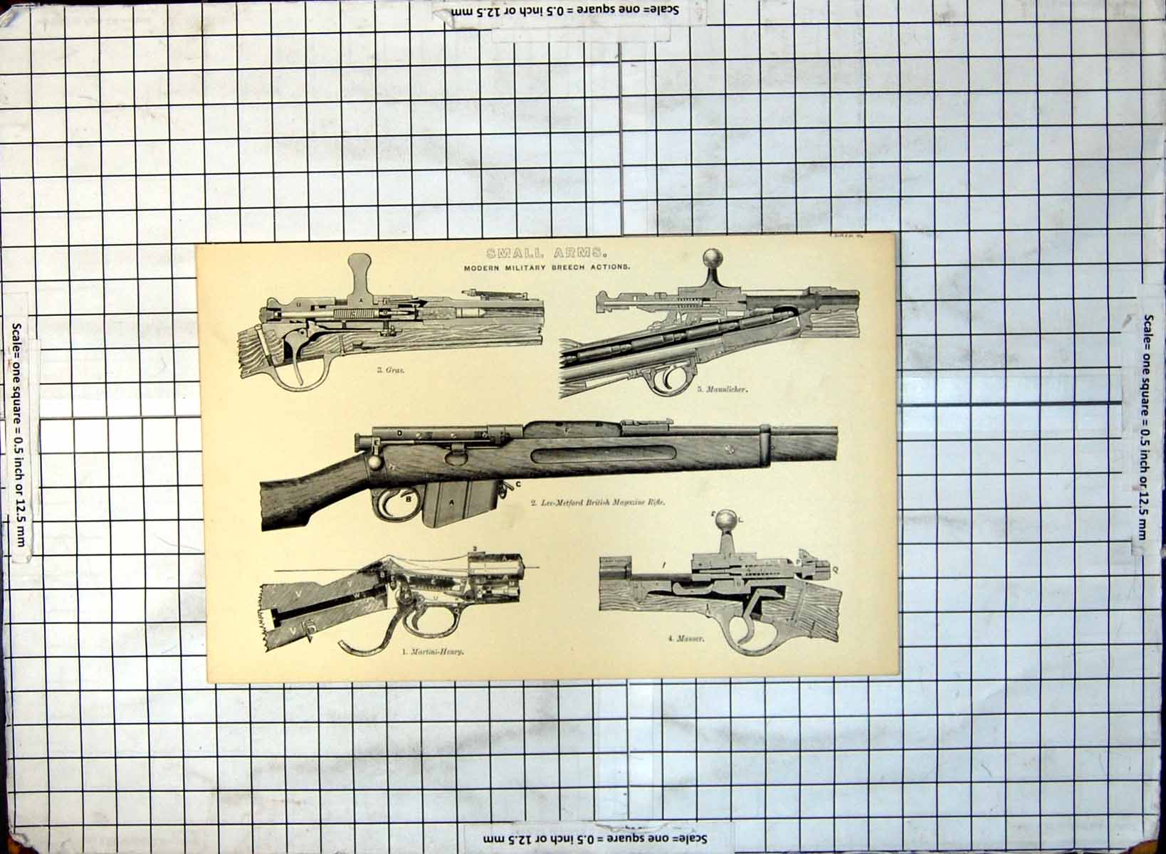 Old Modern Military Breech Action Small Arms Gras Mauser C1890'S 300G Victorian