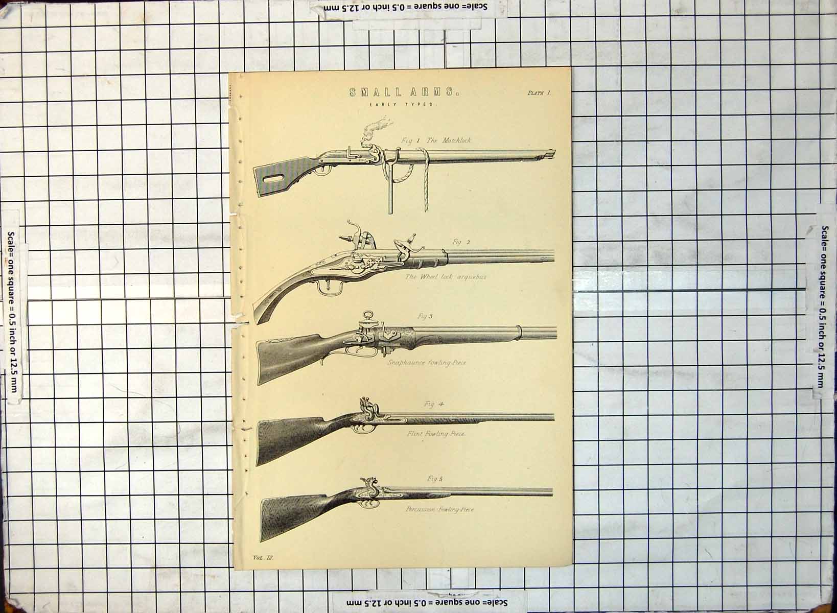 Old Early Types Small Arms Matchlock Arquebus Fowling Piece C1890'S 305G 19th