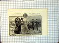 Old Ladies Walking Sands Parasol Gentlemen Cigar Dogs Boats 1886 306G Victorian