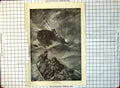 Old Fire At Sea Drawn F E Hodgson Sailing Ship Lifeboat Rowing 1909 315G 20th