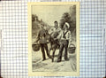 Old Print Red White Blue Army Navy Lady Donkey Baskets Leonard Lindell 1894 319G