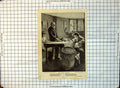 Old Our Daily Bread Saying Grace Family Scene Baby Cradle Woven 1893 334G 19th
