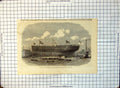 Old Launch Serapis Indian Troop Ship Blackwall Thames Flags 1866 341G Victorian