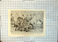 Old Print Swarm Locusts Camp South Africa Celebrating Relief Mafeking 1900 411RG