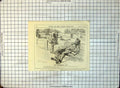 Old Strenuous Life Man Collapsed Park Bench Bridlington Sketch 1907 418RG 20th