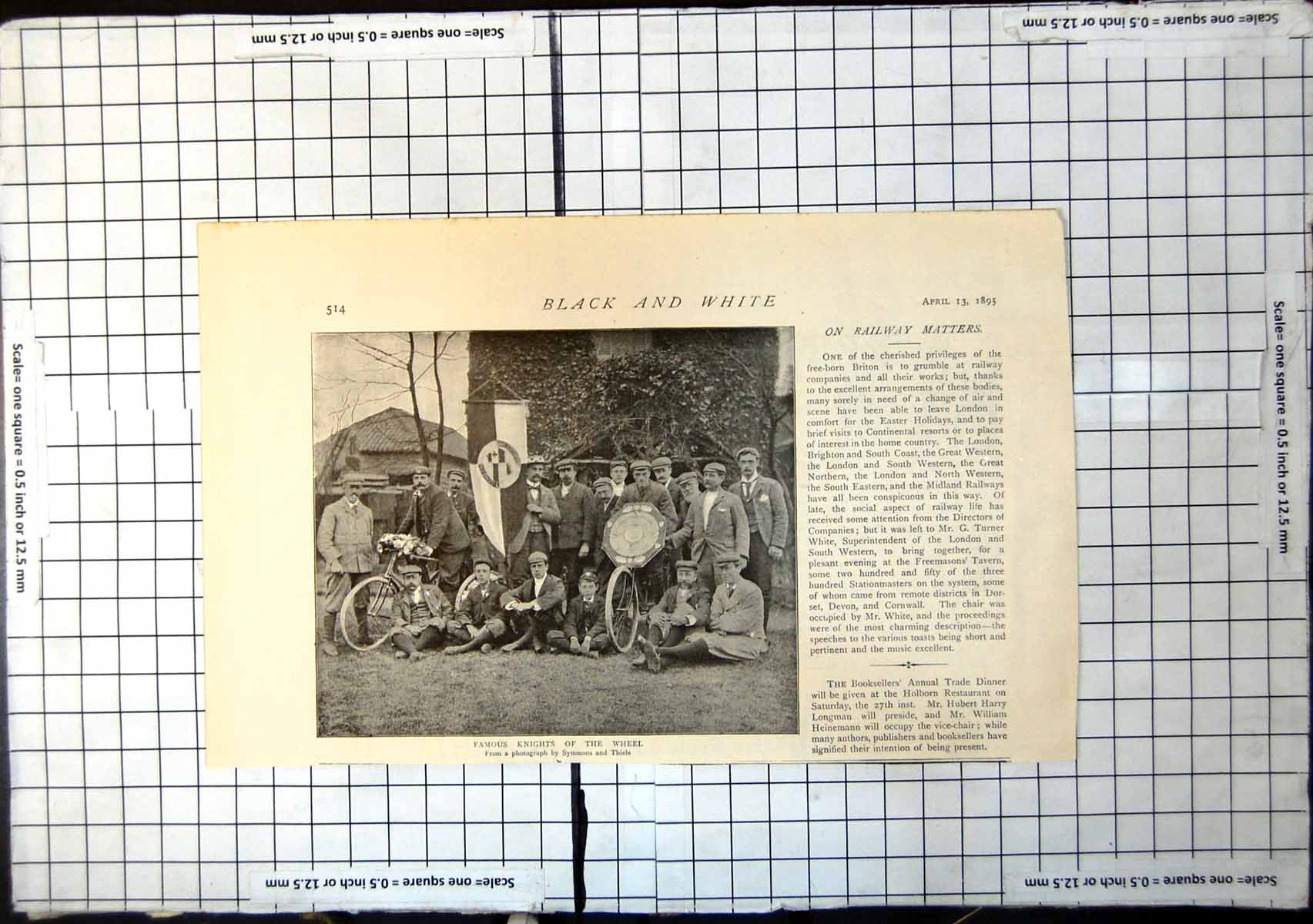 Old Antique Print Famous Knights The Wheel Bicycles Colours Shield 1895 19th