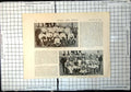 Original Old Antique Print Welsh International Hockey Team Irish Seated 1899