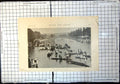 Antique Old Print Defeat Yale Rowing Competition Massive Crowds In Boats 1896