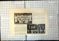 Original Old Antique Print Yorkshire Cricket Team Surrey Seated 1896 Victorian