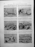 Antique Print National Rifle Association Meeting Bisley Scenes Ranges 1891 19th