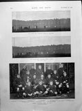 Antique Old Print Oxford University Rugby Team Match Sir Frank Lockwood 1897