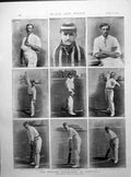 Old Print English Cricketers Australia G Giffen Captain Australian 1895 19th