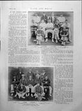 Old Print Oxford Cambridge Cricket Teams Ranelagh Club Show Murger 1895 19th