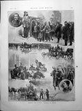 Old Print British Fire Brigade Officers Berlin Surrey Cricket Team 1894 19th