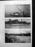 Old Print University Boat Race Oxford Cambridge Sketches Parliament 1899 19th