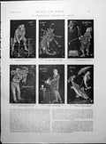 Old Print Celestial Round Golf Libra Scorpio Pisces Parish Council 1894 19th