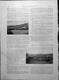 Antique Print Golf Braid Hills Despatch Trophy Gentleman Ship Luggage 1894