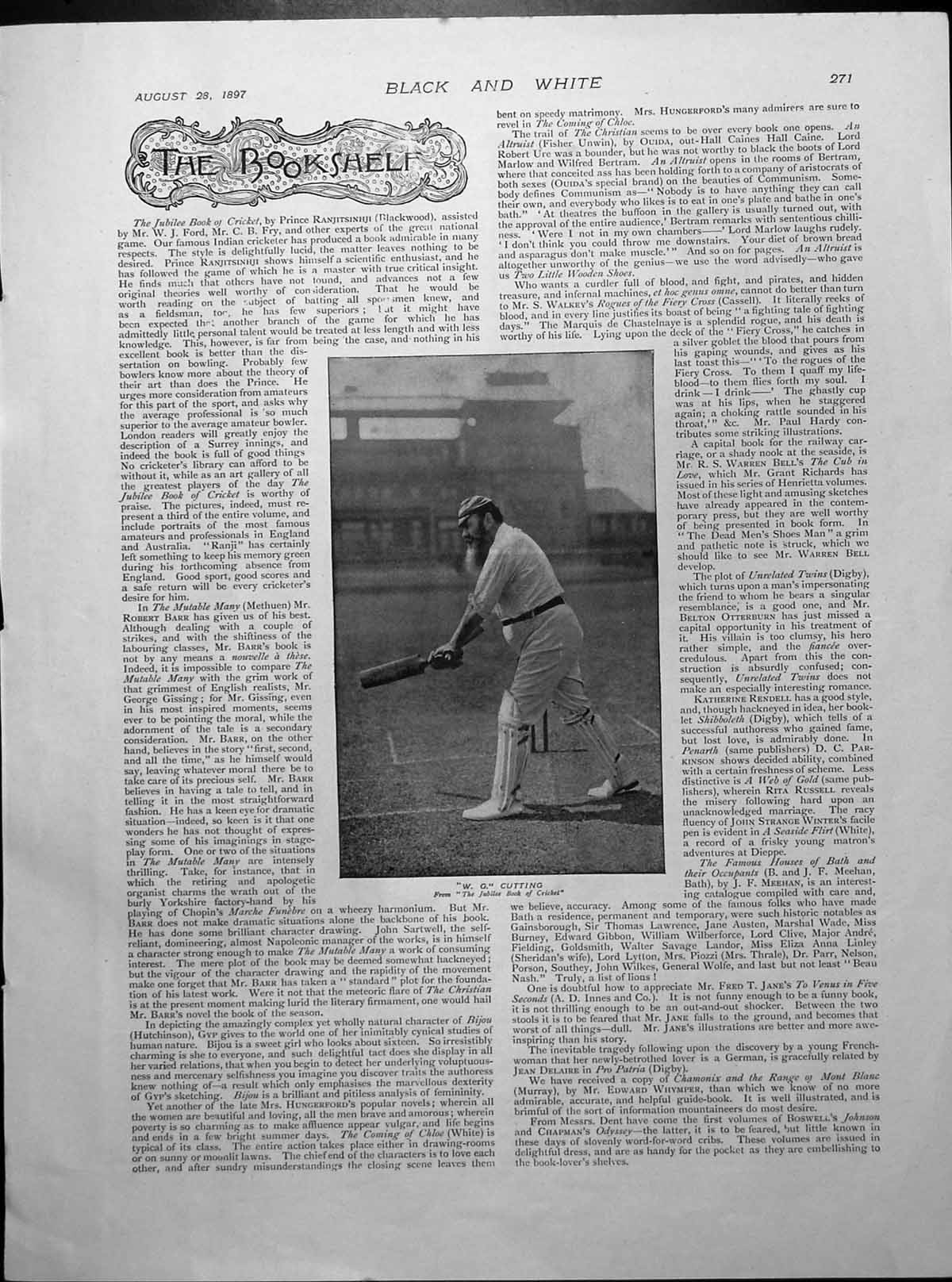 Old Wg Grace Cricketer Cutting Batting Ladies Gowns Simple Tea 1897Victorian
