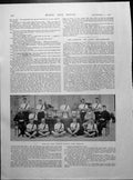 Old Highland Light Infantry Football Team Lady Talking Pet Dog 1897Victorian