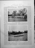 Antique Print Oxford Cambridge Boat Practice Man Rescuing Woman Story 1894