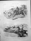 Antique Print Illustrations From Twelve Packs Hounds Morpeth Pytchley 1892 19th