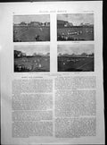 Old Rugby Football Match Kick Off Line Out Placing Goal No Side 1895 Victorian