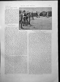 Antique Old Print New Bowling Machine Drawn Enoch Ward Accompanying Text 1891