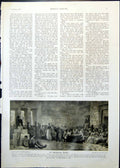 Antique Old Print An Egyptian Feast From Painting Edwin Long Musicians 1910