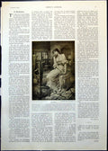 Antique Old Print Elaine From Painting Jm Strudwick Halley Comet Others 1910