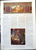 Antique Old Print Astronomer Johannes Vermeer King Cophetua Beggar Maid 1911