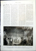 Antique Old Print Marriage Queen Victoria Prince Albert G Hayter Homage 1911